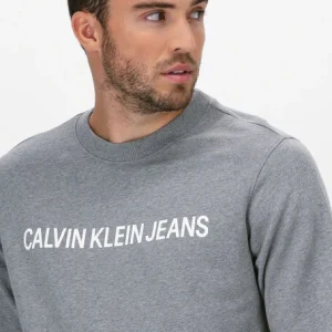 Calvin Klein Chandail Core Institutional L En Gris des prix incroyables 11