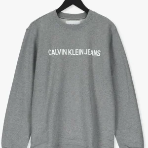 Calvin Klein Chandail Core Institutional L En Gris des prix incroyables 13