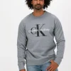 Livraison gratuite Calvin Klein Chandail Iconic Monogram Crewneck En Gris 17