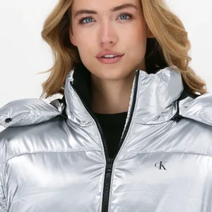 Calvin Klein Veste Matelassé Cocoon Oversized Silver Jacket En Argent comparez les prix 11