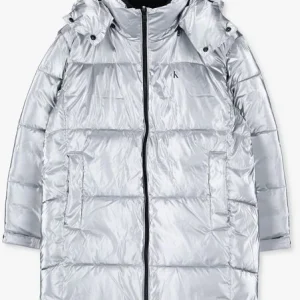 Calvin Klein Veste Matelassé Cocoon Oversized Silver Jacket En Argent comparez les prix 13