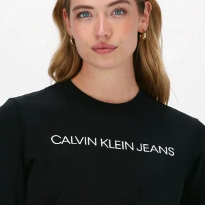 Calvin Klein Pull Institutional Core Logo Cn En Noir marque pas cher 11