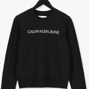 Calvin Klein Pull Institutional Core Logo Cn En Noir marque pas cher 13