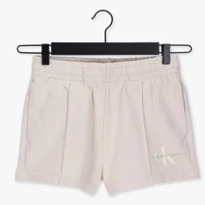 grossiste Calvin Klein Pantalon Court Monogram Logo Sweatshort Blanc 13