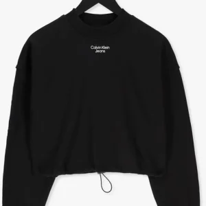 Couleurs variées Calvin Klein Chandail Stacked Logo Mockneck Sweatshirt En Noir 13