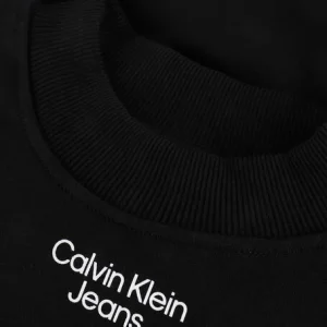 Couleurs variées Calvin Klein Chandail Stacked Logo Mockneck Sweatshirt En Noir 15