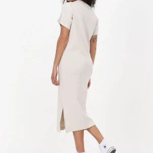 Calvin Klein Robe Midi Ck Rib Long T-shirt Dress Blanc boutique 9