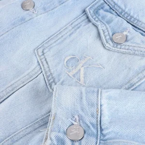 Calvin Klein Veste En Jean Dad Denim Jacket Bleu Clair Satisfait ou Remboursé 15