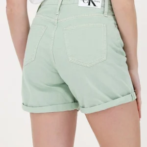 Calvin Klein Pantalon Court Mom Short Bleu Clair outlet soldes 11