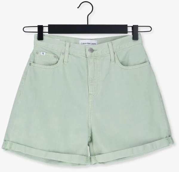 Calvin Klein Pantalon Court Mom Short Bleu Clair outlet soldes 5