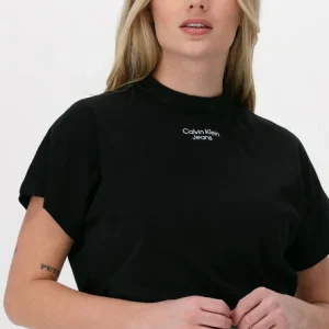 Calvin Klein T-shirt Stacked Logo Loose Tee En Noir marques de renommée 11