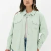 Calvin Klein Blouse Shirt Jacket Bleu Clair vente chaude 17