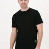 Calvin Klein T-shirt Badge Turn Up Sleeve En Noir soldes luxe 19