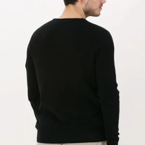 vente pas cher en ligne Calvin Klein Pull Monogram Badge Crew Neck Sweater En Noir 9