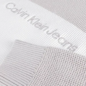 offre spéciale Calvin Klein Pull Textured Blocking Sweater Sable 15