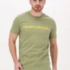 Calvin Klein T-shirt Institutional Logo Slim Ss Tee En Vert Nouvelle tendance 19