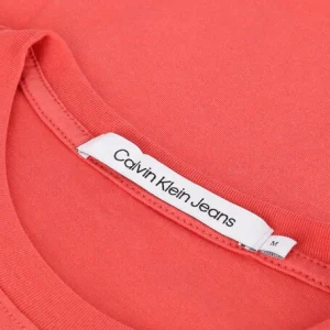 prix pas cher Calvin Klein T-shirt Institutional Logo Slim Ss Tee En Orange 15