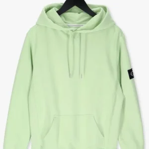 Calvin Klein Chandail Monogram Sleeve Badge Hoodie En Vert REMISE allant 13