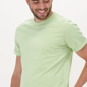 Calvin Klein T-shirt Badge Turn Up Sleeve En Vert mode 11