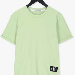 Calvin Klein T-shirt Badge Turn Up Sleeve En Vert mode 13