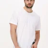 magasin france Calvin Klein T-shirt Badge Turn Up Sleeve En Blanc 17