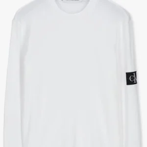 ultratendance Calvin Klein Chandail Monogram Badge Waffle Ls Tee En Blanc 13