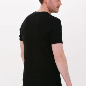 Calvin Klein T-shirt Monogram Badge Waffle Ss Tee En Noir en ligne officielle 9