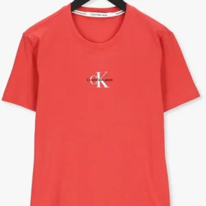 Nouvelle Collection Calvin Klein T-shirt Monogram Logo Tee Corail 13