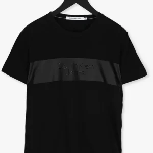 boutique en ligne france Calvin Klein T-shirt Blocking Institutional Tee En Noir 13