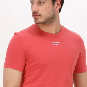 beauté Calvin Klein T-shirt Stacked Logo Tee En Orange 11