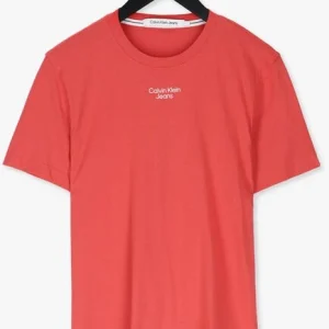 beauté Calvin Klein T-shirt Stacked Logo Tee En Orange 13