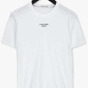 Calvin Klein T-shirt Stacked Logo Tee En Blanc Boutique 13