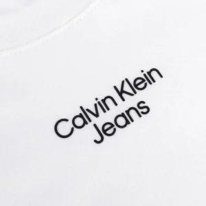 Calvin Klein T-shirt Stacked Logo Tee En Blanc Boutique 15