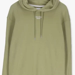 Calvin Klein Chandail Stacked Logo Hoodie Men En Vert grande surprise 13