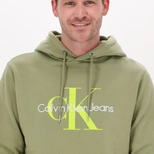 Calvin Klein Chandail Seasonal Monogram Regular En Vert Achat 11