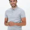 Calvin Klein Polo Liquid Touch Slim Polo En Gris Distributeur Officiel 17