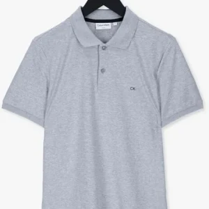 Calvin Klein Polo Liquid Touch Slim Polo En Gris Distributeur Officiel 13