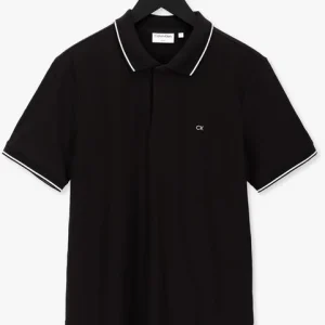 Calvin Klein Polo Stretch Pique Tipping Slim Polo En Noir Authenticité garantie 13