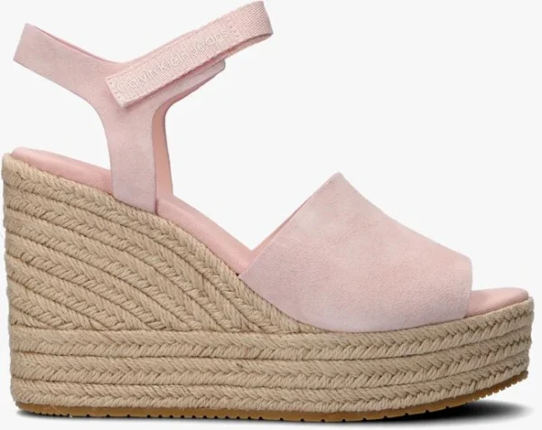 grande popularité Calvin Klein Wedge Sandal Ankle Clip Sandales En Rose 1