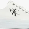 Calvin Klein Vulcanized Flatform Laceup Baskets Basses En Blanc magasin en ligne france 22