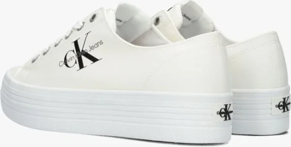 Calvin Klein Vulcanized Flatform Laceup Baskets Basses En Blanc magasin en ligne france 4