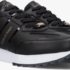 pas cher en vente Calvin Klein Skived Runner Baskets Basses En Noir 10