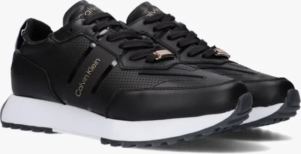 pas cher en vente Calvin Klein Skived Runner Baskets Basses En Noir 3