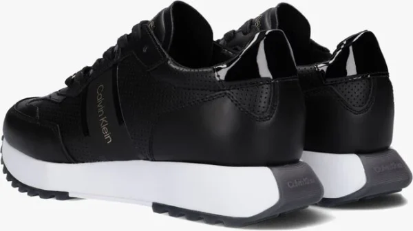 pas cher en vente Calvin Klein Skived Runner Baskets Basses En Noir 4