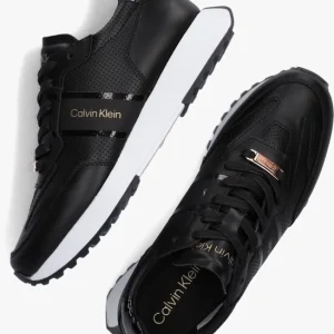 pas cher en vente Calvin Klein Skived Runner Baskets Basses En Noir 16