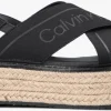 Paiement sécurisé Calvin Klein Flatform Wedge Sandal He Sandales En Noir 17