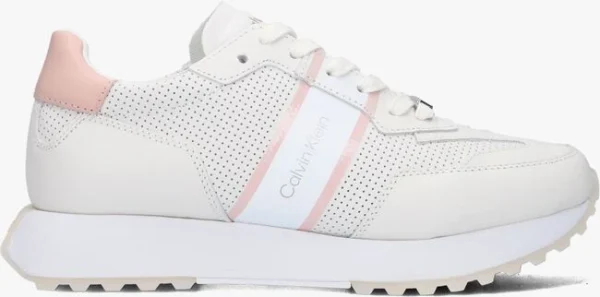 Livraison gratuite Calvin Klein Skived Runner Baskets Basses En Blanc 1