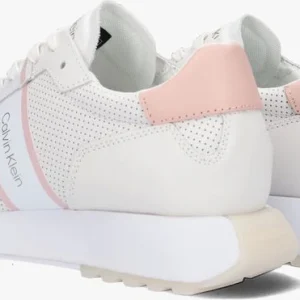 Livraison gratuite Calvin Klein Skived Runner Baskets Basses En Blanc 12