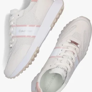 Livraison gratuite Calvin Klein Skived Runner Baskets Basses En Blanc 16