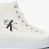 Calvin Klein Vulcanized Flatform Mid Cut Baskets Montantes En Blanc le grand escompte 17